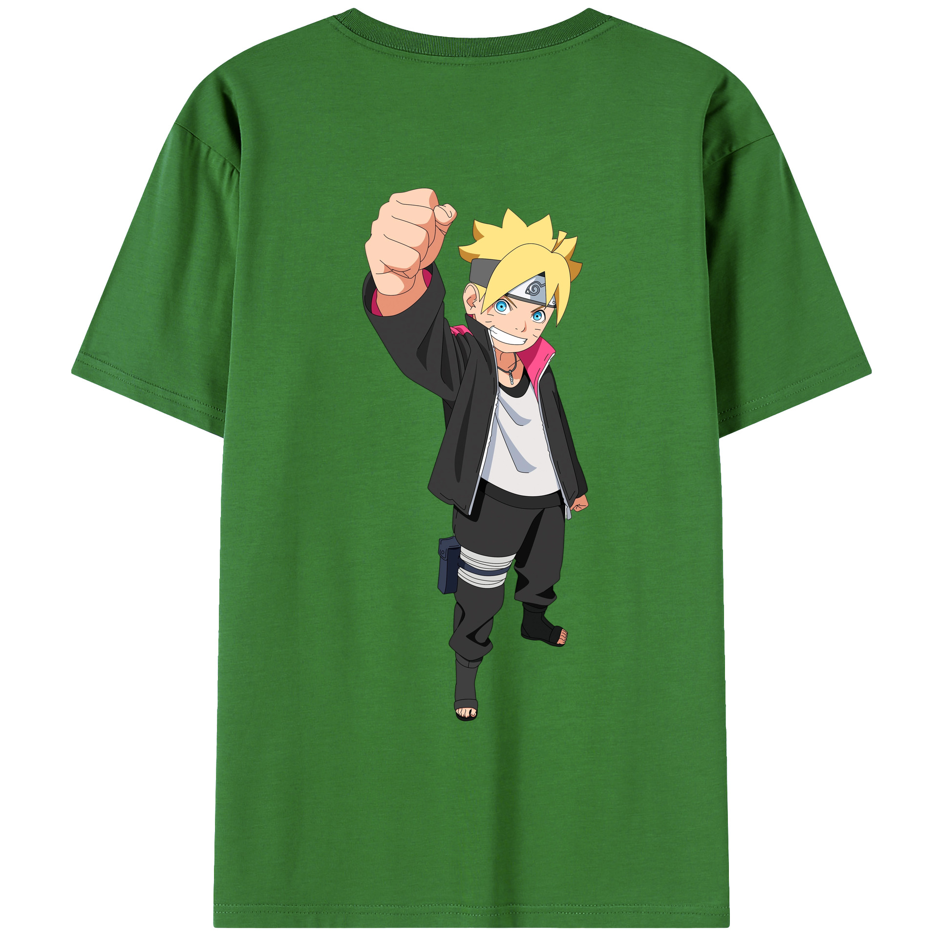 （画像用） NARUTO -ナルト- うずまき ボルト Uzumaki Boruto レディース半袖Tシャツ(バックプリント)